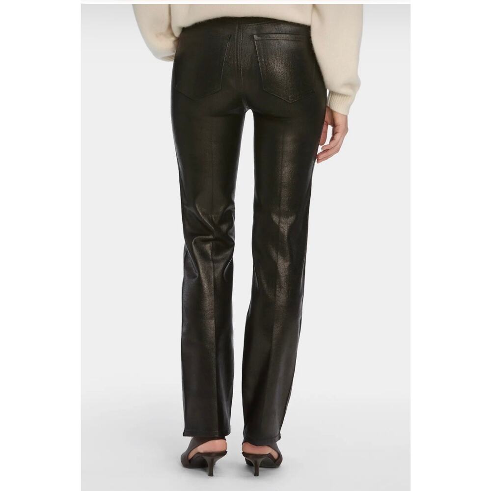 Frame Denim Le Sleek Straight Jean in Mood Ring Coated Black 28 - Picture 5 of 5